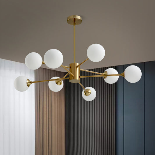 Mid Century Modern Chandelier Gold Sputnik Ceiling Lights